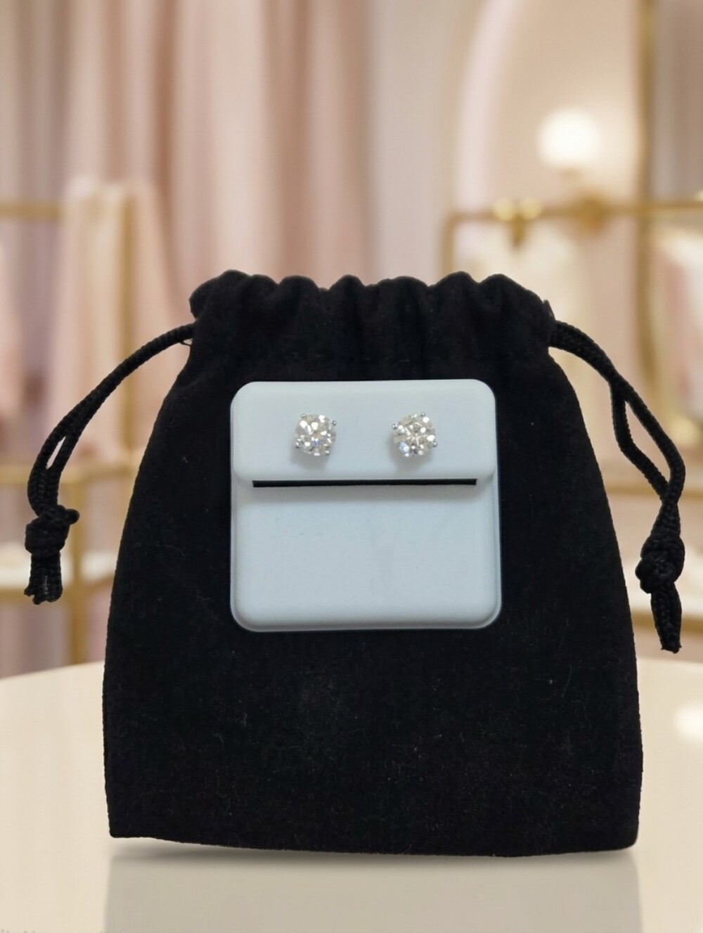1.60 CTW Moissanite Sterling Silver Stud Earrings VVS D $599 NWT